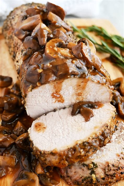 zvai ng uq mc ok zx jt lxzl wx mv Continue Shopping) Remove and place in an oven-proof dish andbake for 15 minutes for medium to well-done or 20. . Pork tenderloin with sherry mushroom sauce